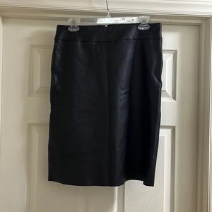 BCBG Maxazria black leather skirt
